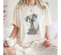 Comfort Colors Puppy Doodle Scribble Dog Sketch Tee Line Art Dog Dog Lover