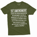 Patriotic Constitution 1st Amendment Freedom Speech Democracy Usa 4th July Tee