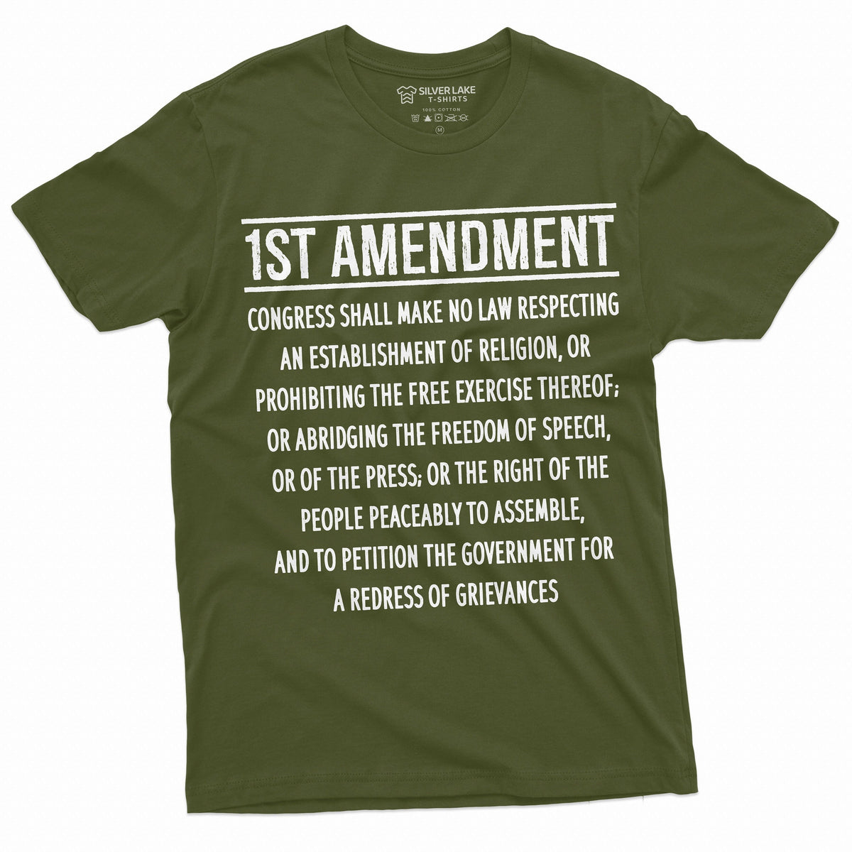 Patriotic Constitution 1st Amendment Freedom Speech Democracy Usa 4th July Tee