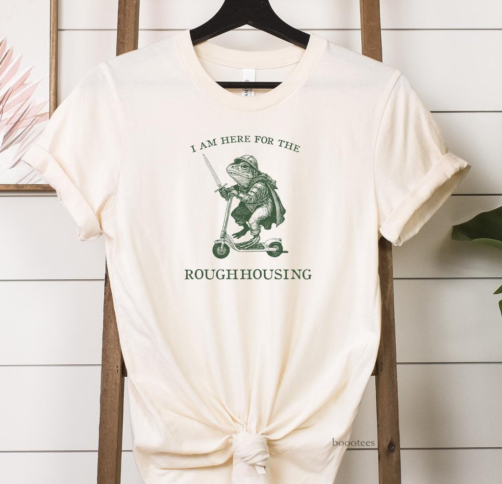 Frog Am Here Roughhousing Tee Tees Weird Weirdcore Meme Scooter