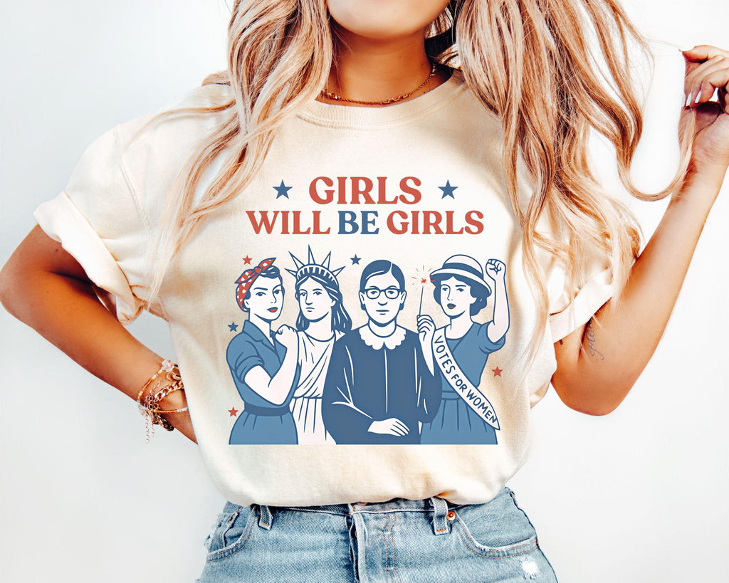 Patriotic Feminist 4th July Tee Strong American Independence Day Usa