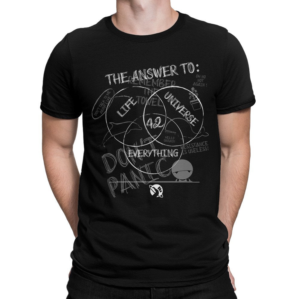Answer Life 42 Hitchhiker'S Guide Galaxy 100 Tee Yw-313