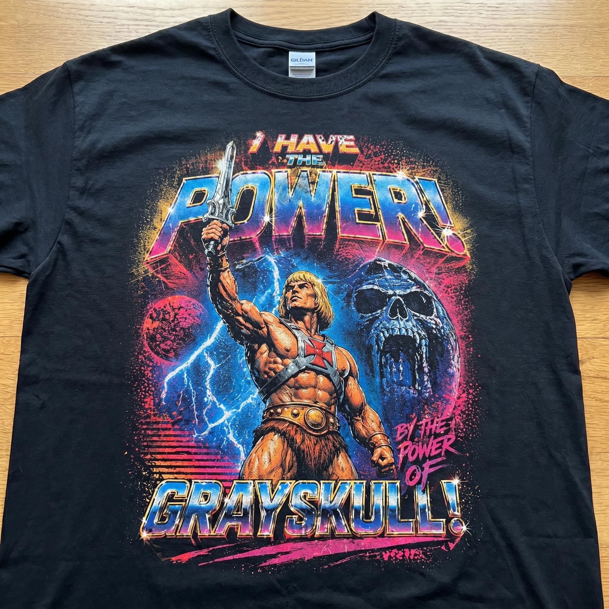 He-Man Power Tee Vintage 80s Cartoon Masters Universe Unisex