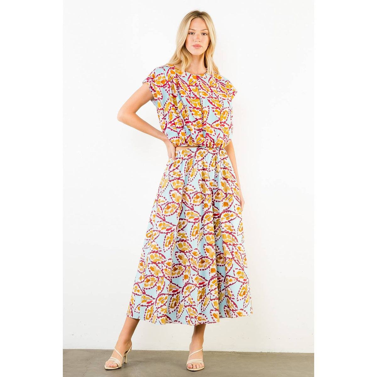 Abstract Print Long Skirt Unisex , , , Long Sleeve Tee
