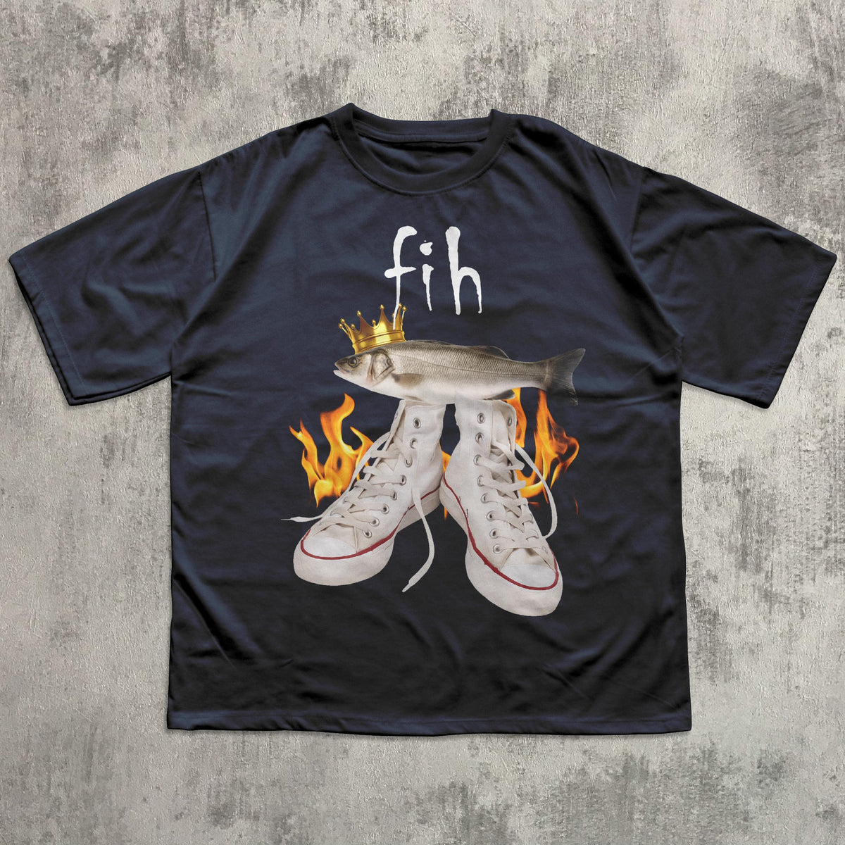 Fih Meme Fish Unhinged Clothes Ironic Tees Stupid Weird Tee Brainro Silly Cringy