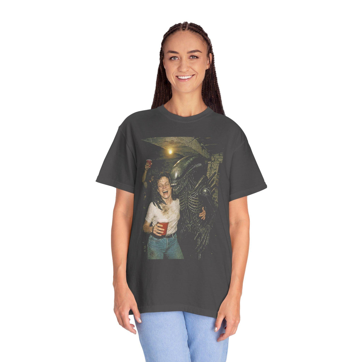 Comfort Colors Sigourney Weaver Xenomorph Alien Movie Party Dance Movie Meme Sci-Fi