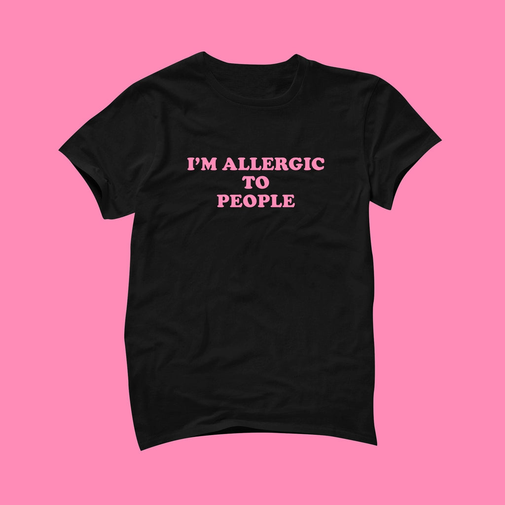 Allergic People Tee Y2k Girlfriend Y2k Tee Unisex