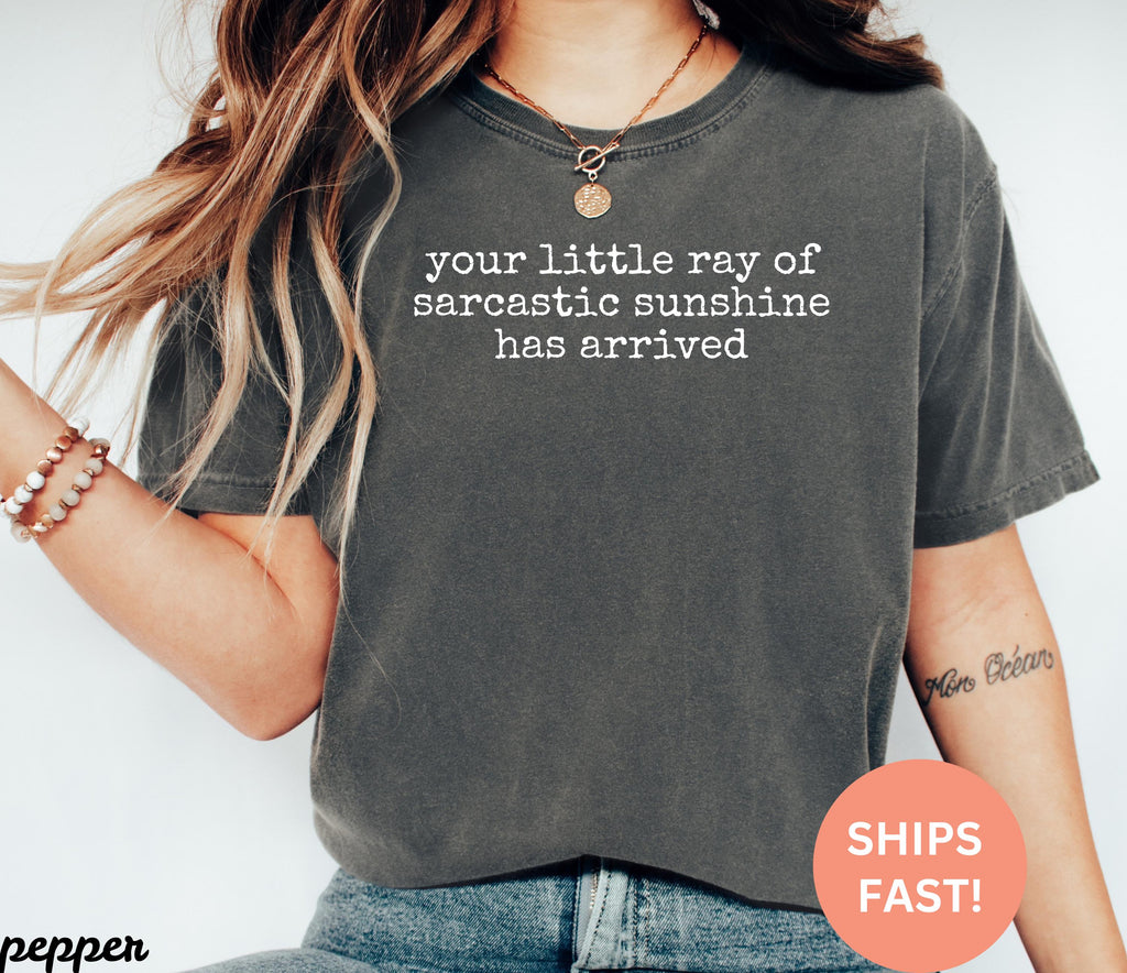 Comfort Colors Little Ray Sarcastic Sunshine Arrived Sarcastic Humor