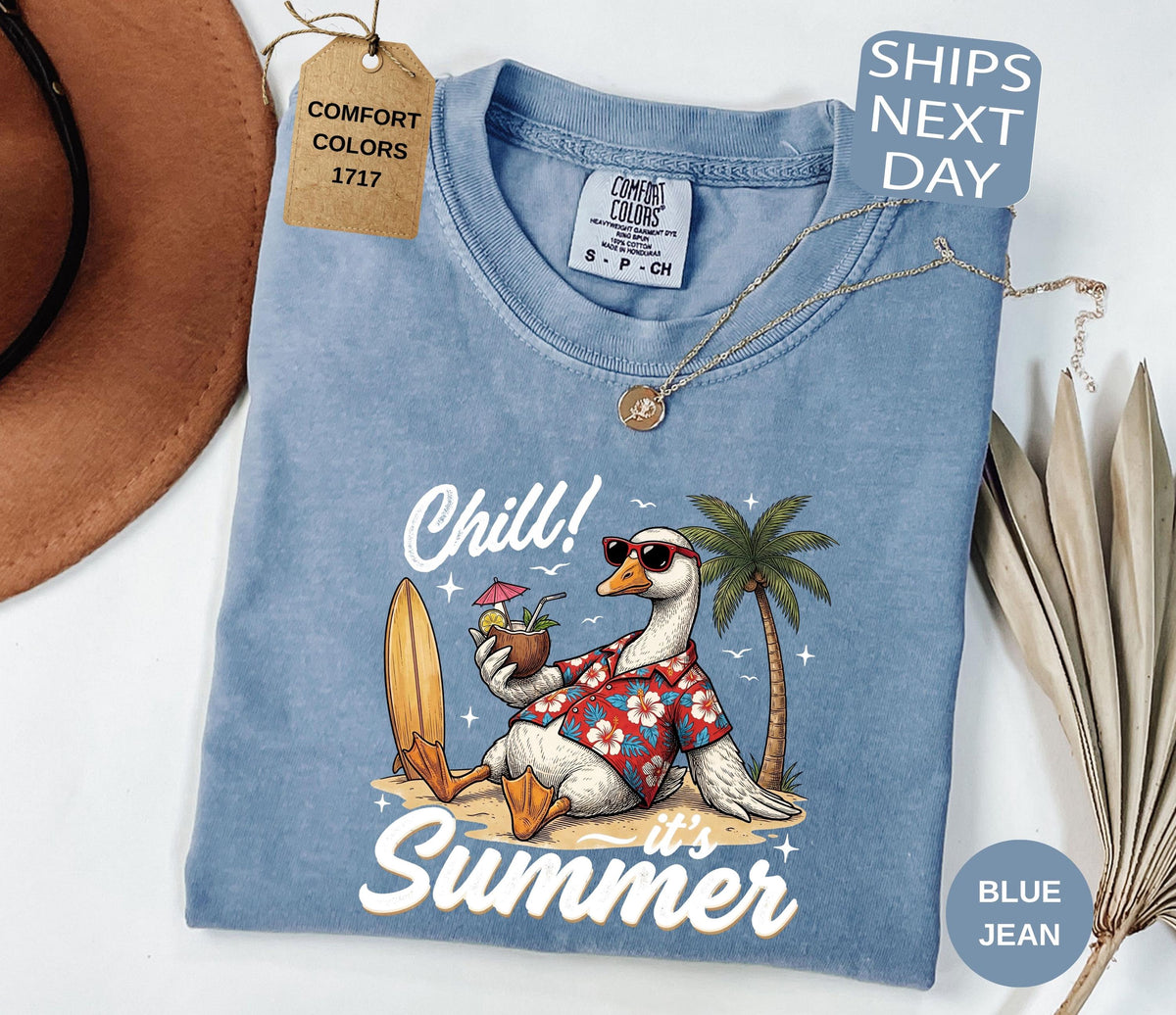 Summer Goose Comfort Colors Beach Vacation Summer Chill
