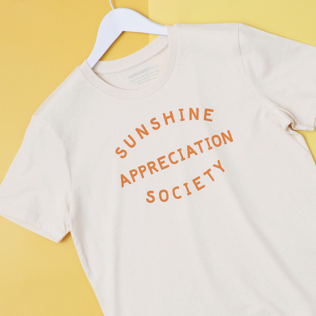 Sunshine Appreciation Society Organic Slogan Tee Summer