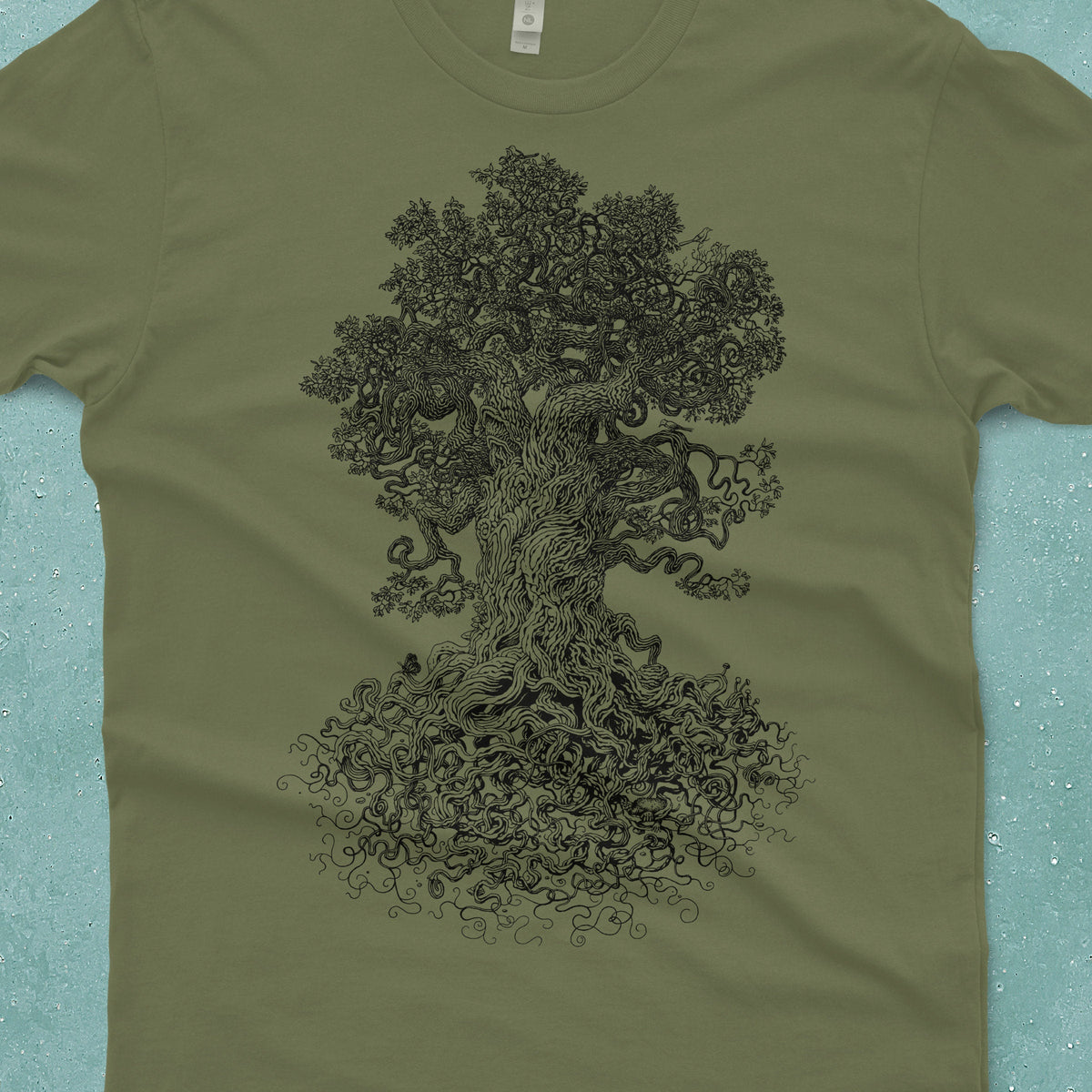Gnarled Tree Hand Screen Printed Tree Life Unisex
