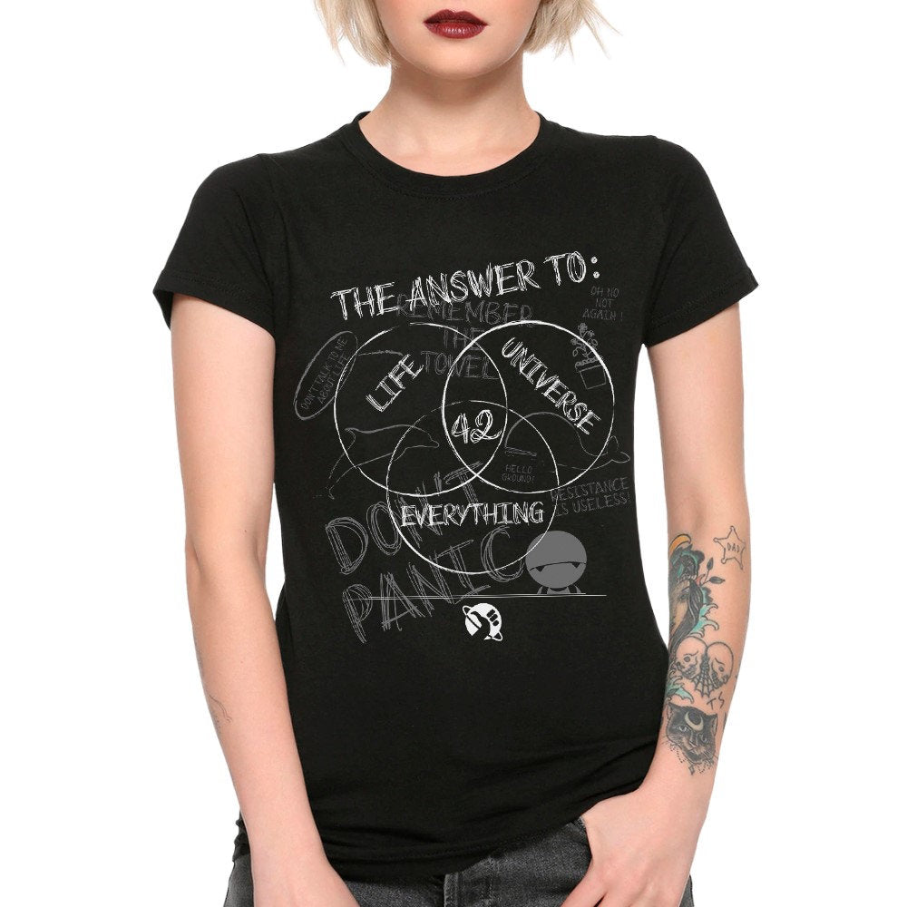Answer Life 42 Hitchhiker'S Guide Galaxy 100 Tee Yw-313