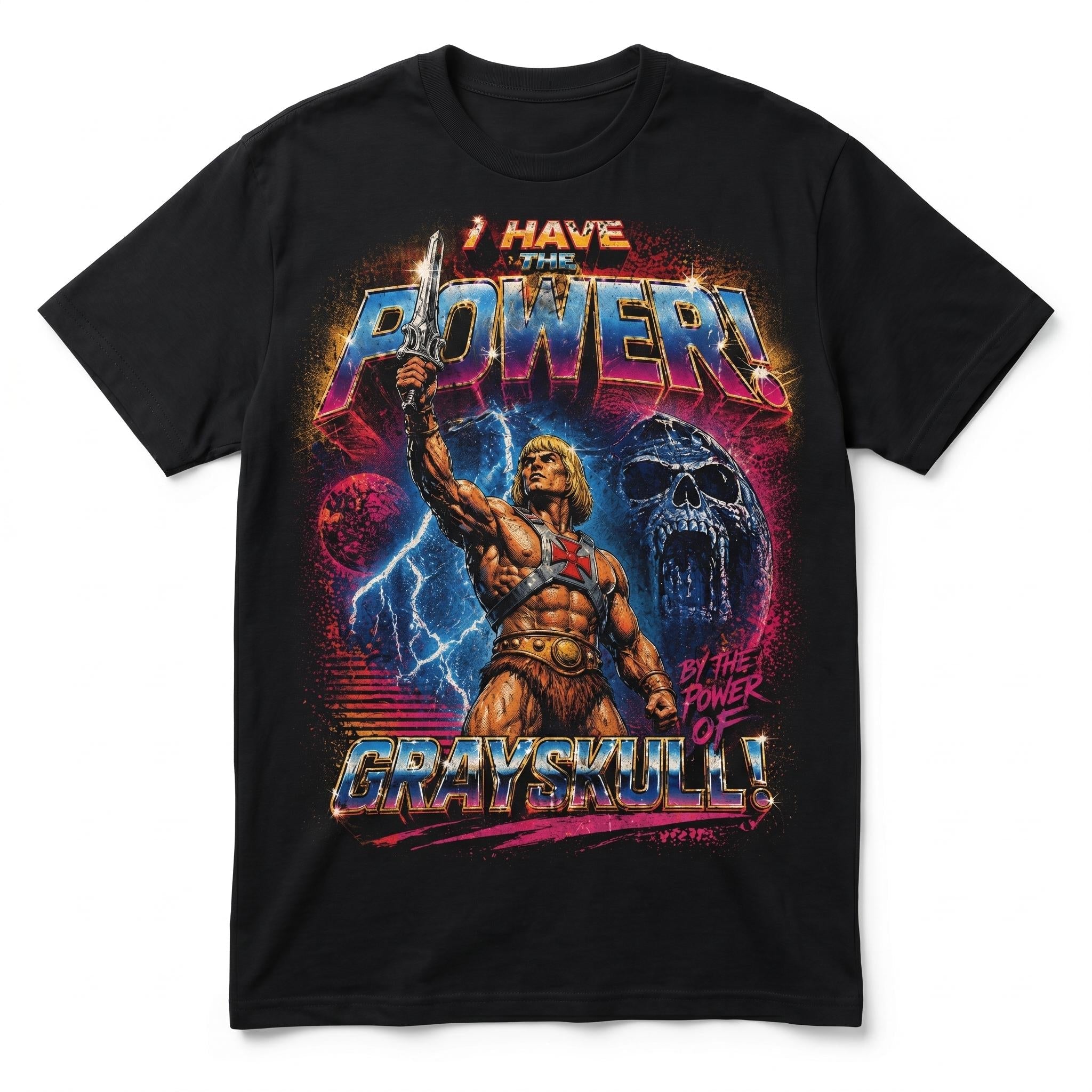 He-Man Power Tee Vintage 80s Cartoon Masters Universe Unisex