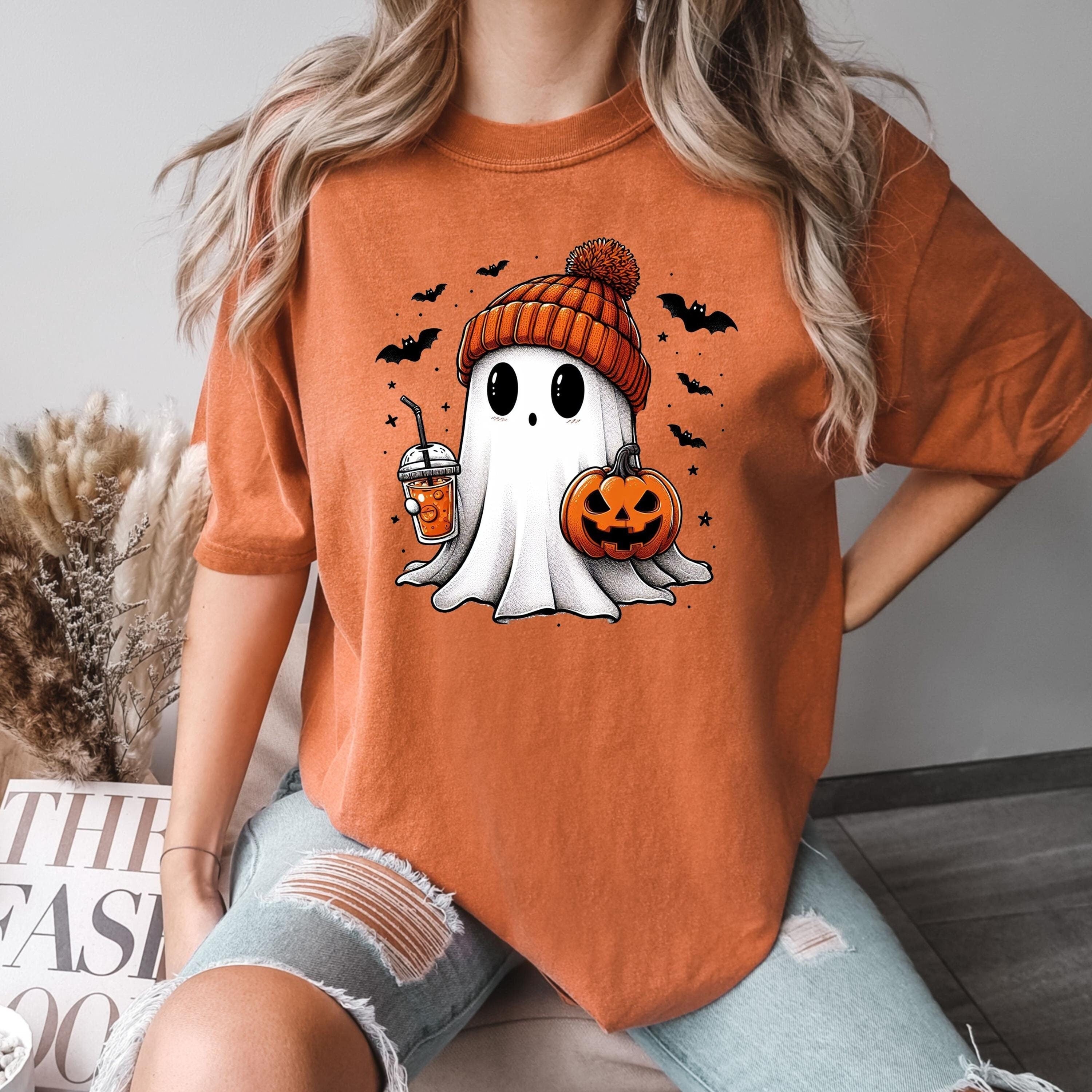Comfort Colors Ghost Tee Ghost Halloween Halloween Halloween Pumpkin Halloween Halloween Tee