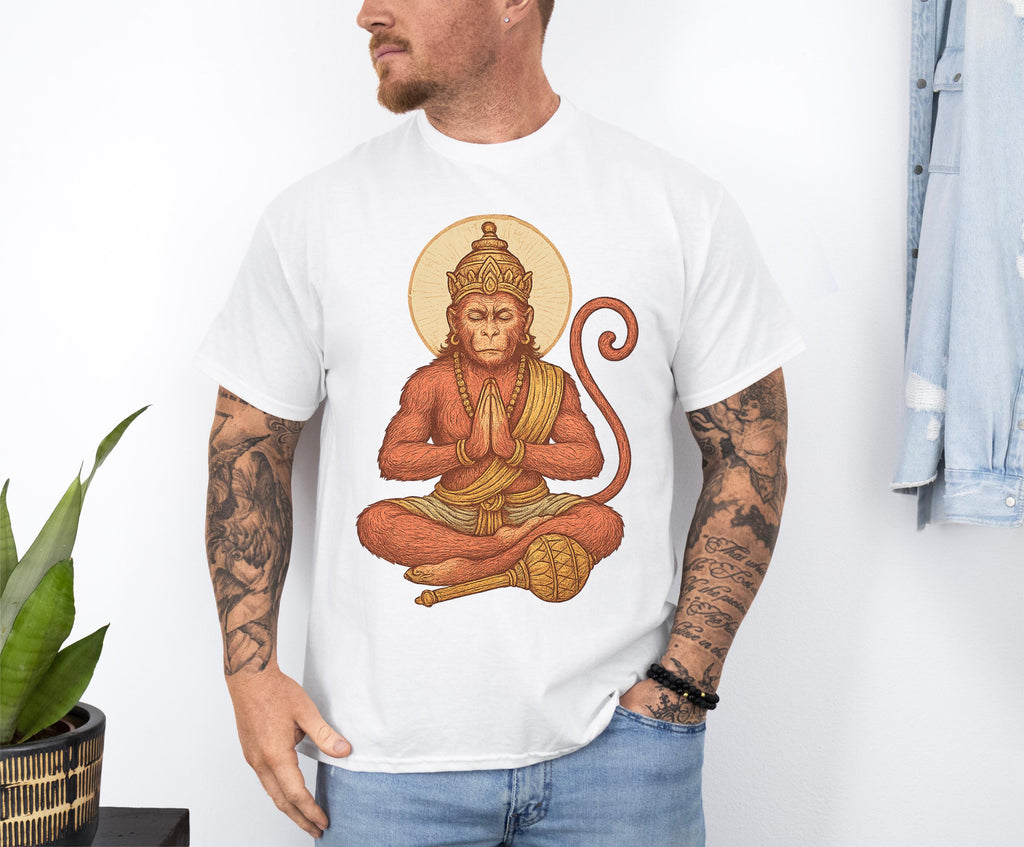 Hanuman Monkey God Strength Tee Hindu Devotion Spiritual Warrior Yoga Courage Inner Power Hanumanji
