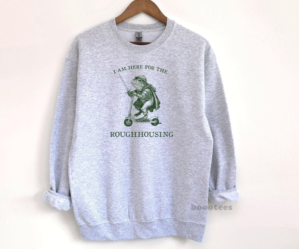 Frog Am Here Roughhousing Tee Tees Weird Weirdcore Meme Scooter