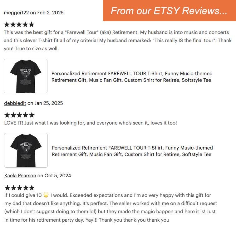 Personalized Retirement Farewell Tour Music-Themed Music Fan Custom Retiree Softstyle Tee