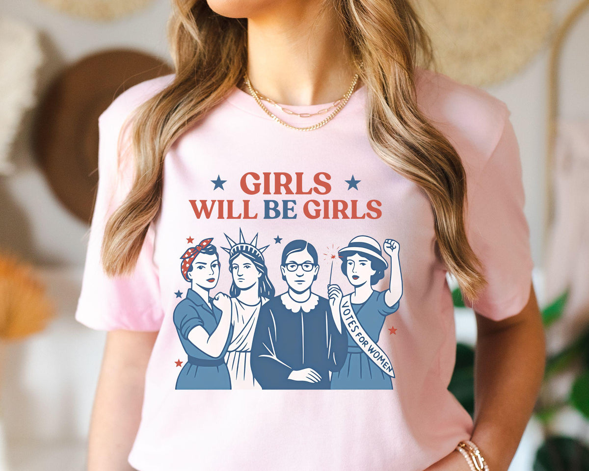 Patriotic Feminist 4th July Tee Strong American Independence Day Usa