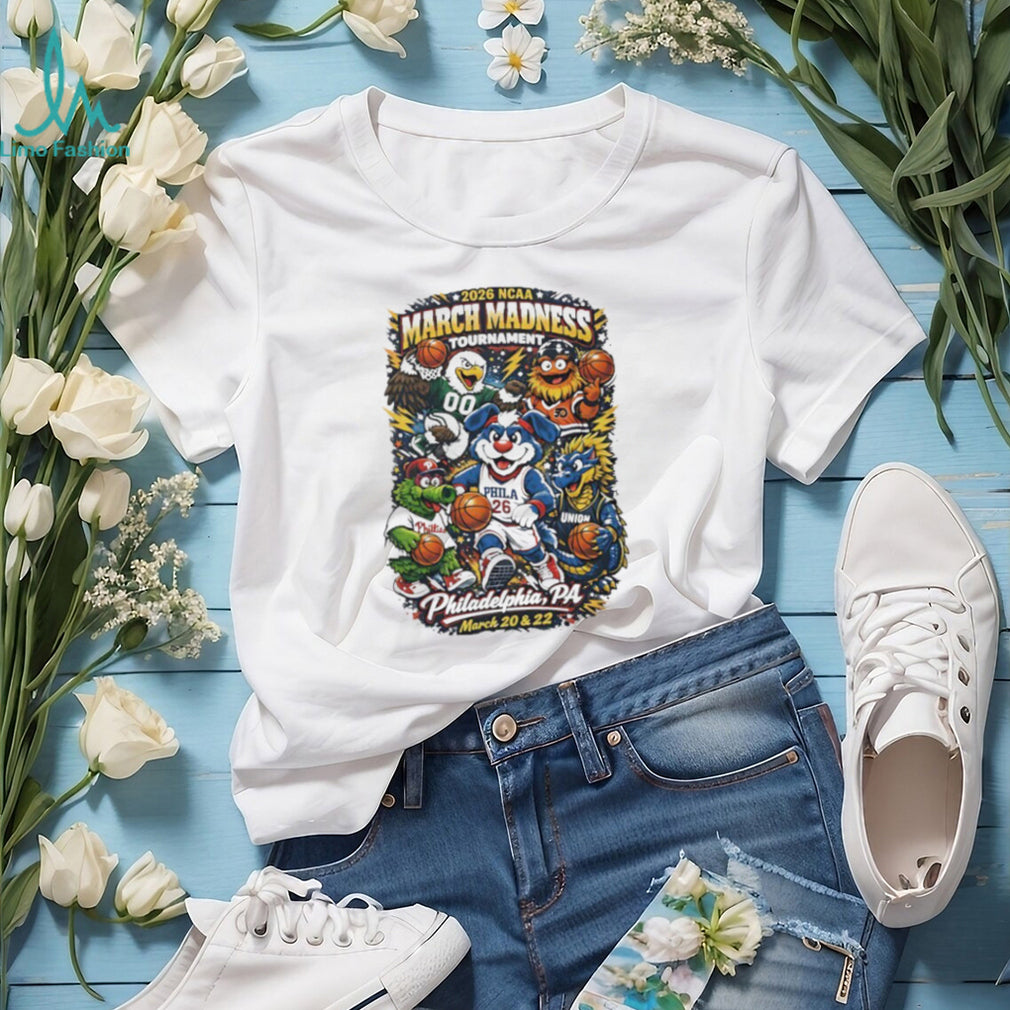 2026 NCAA March Madness Tournament Philadelphia PA Mascot Group T Shirt