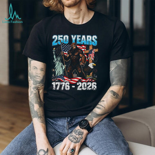 250 Years USA Bigfoot Liberty Eagle Cross Patriotic Shirt
