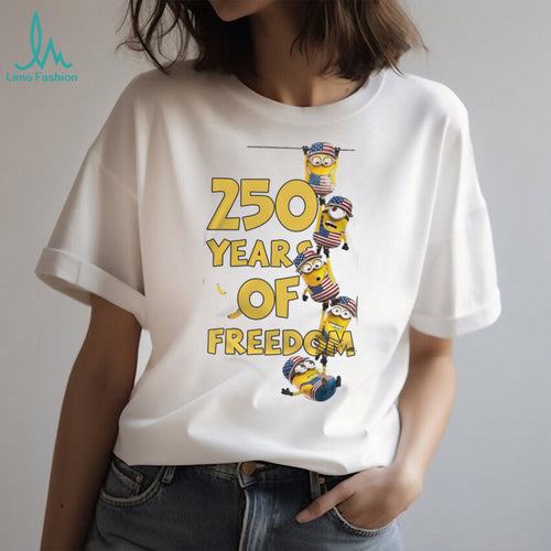 250 Years of Freedom Minions USA 1776 2026 Anniversary T Shirt