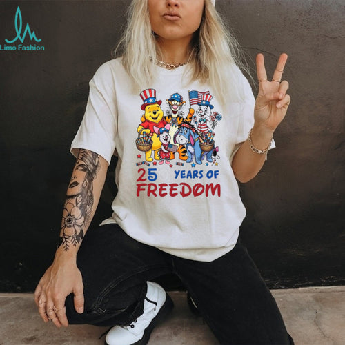 250 Years of Freedom Pooh and Friends Patriotic Celebration T Shirt