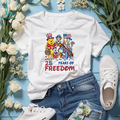 250 Years of Freedom Pooh and Friends Patriotic Celebration T Shirt