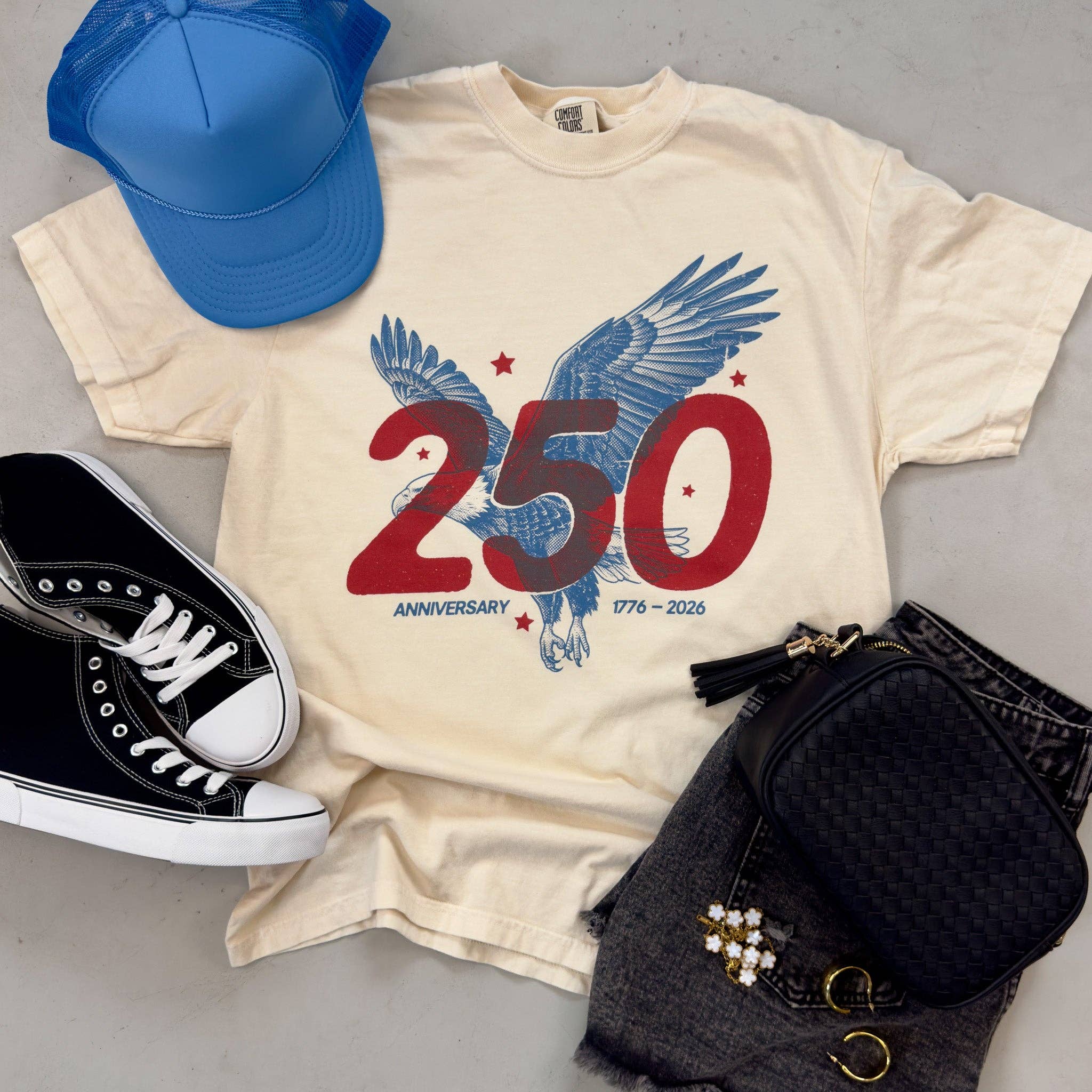 250 USA Anniversary Eagle Tee Unisex , , , Long Sleeve Tee