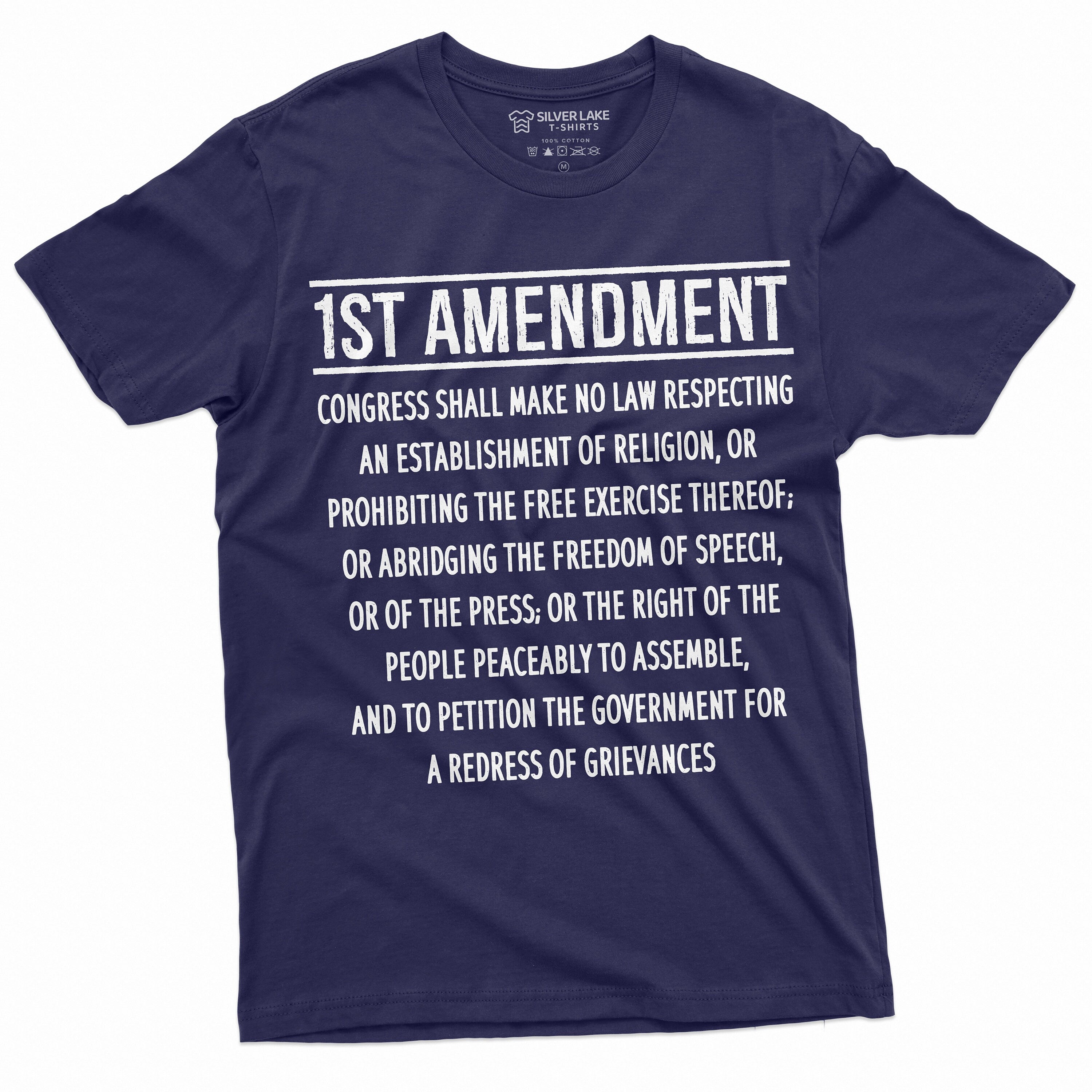 Patriotic Constitution 1st Amendment Freedom Speech Democracy Usa 4th July Tee