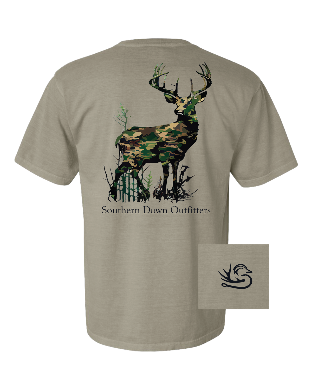 Camo Deer Tee Unisex , , , Long Sleeve Tee