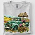 Vintage Truck Spring Flowers / Unisex , , , Long Sleeve Tee
