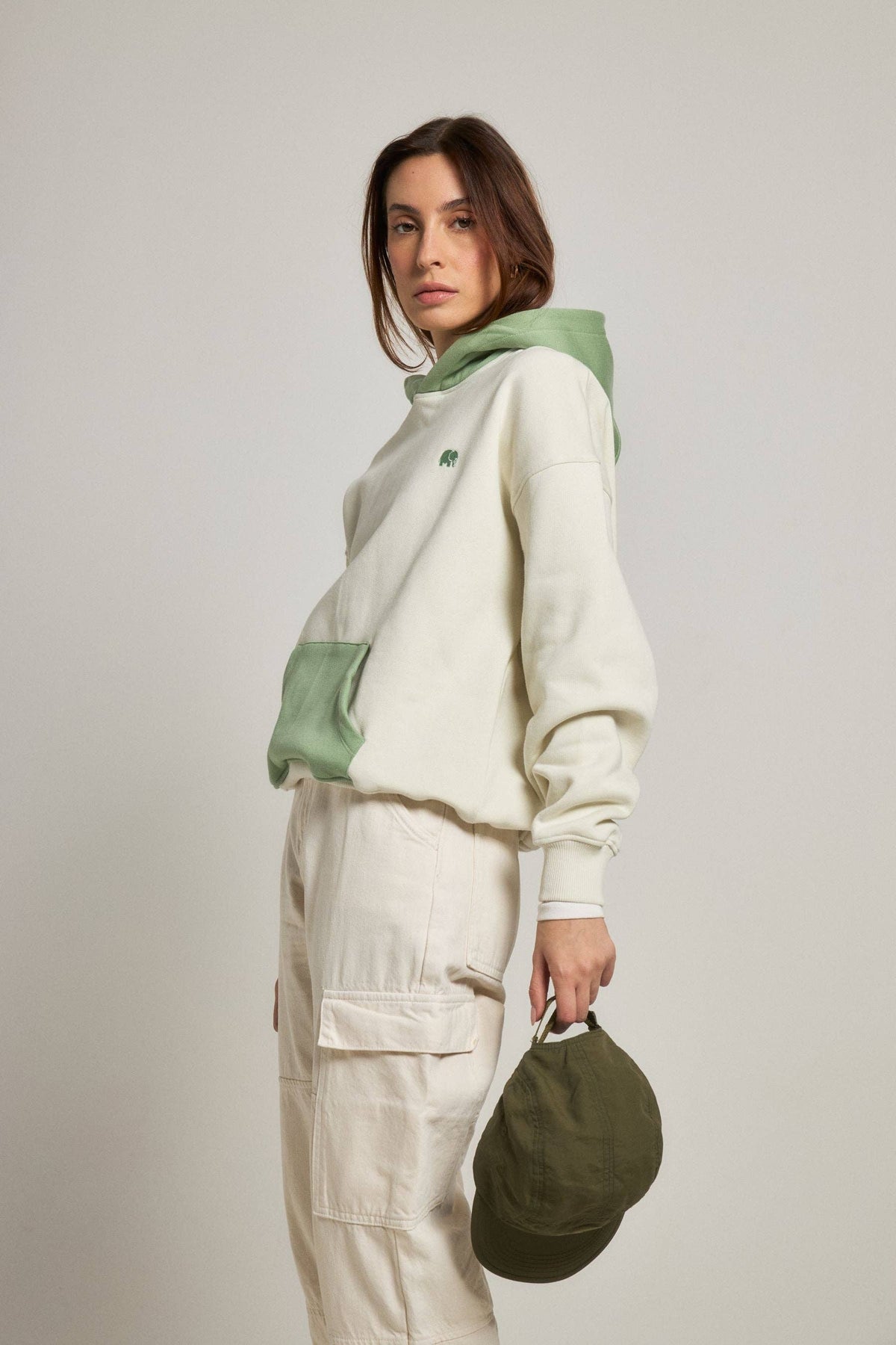 Women’S Color Block Oversized Sea Glass Unisex , , , Long Sleeve Tee
