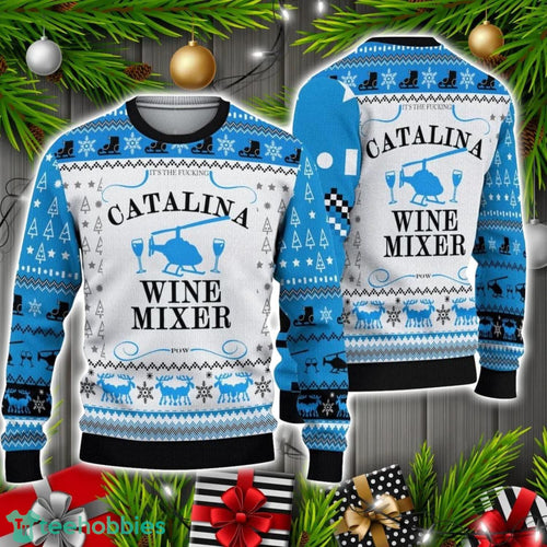 3D Catalina Wine Mixer Ugly Christmas Sweater Christmas Holiday Gift , Catalina Wine Mixer Xmas