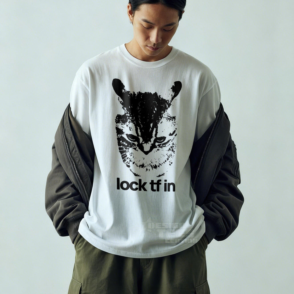 Lock Tf Cat Gen Meme Shitpost Y2k Unisex