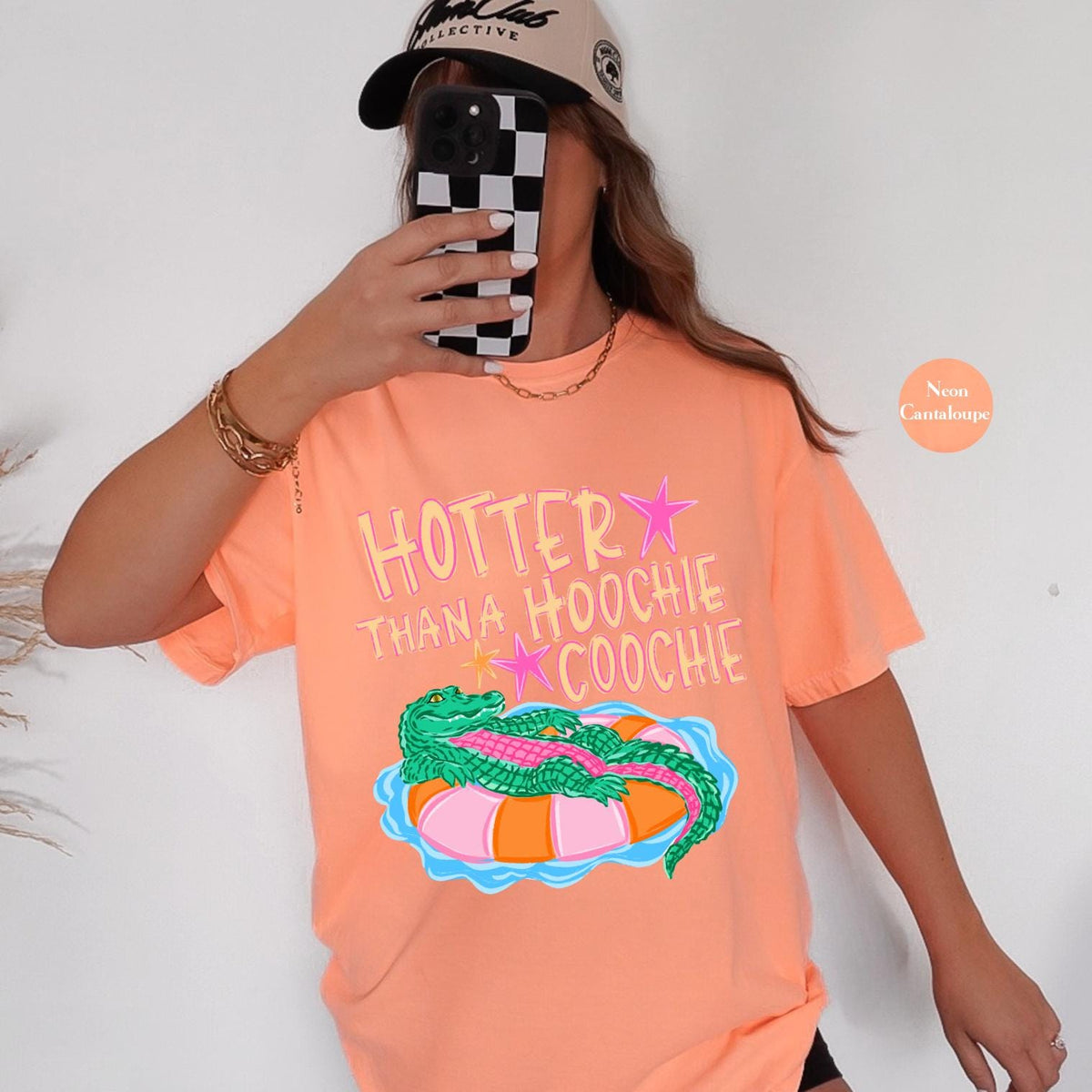 Hotter Hoochie Coochie Summer Comfort Colors Gator Summer Vacation Tee Crocodile Summer Beach