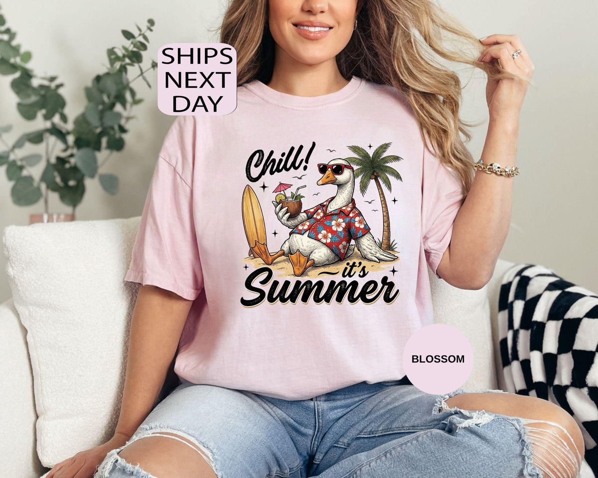 Summer Goose Comfort Colors Beach Vacation Summer Chill