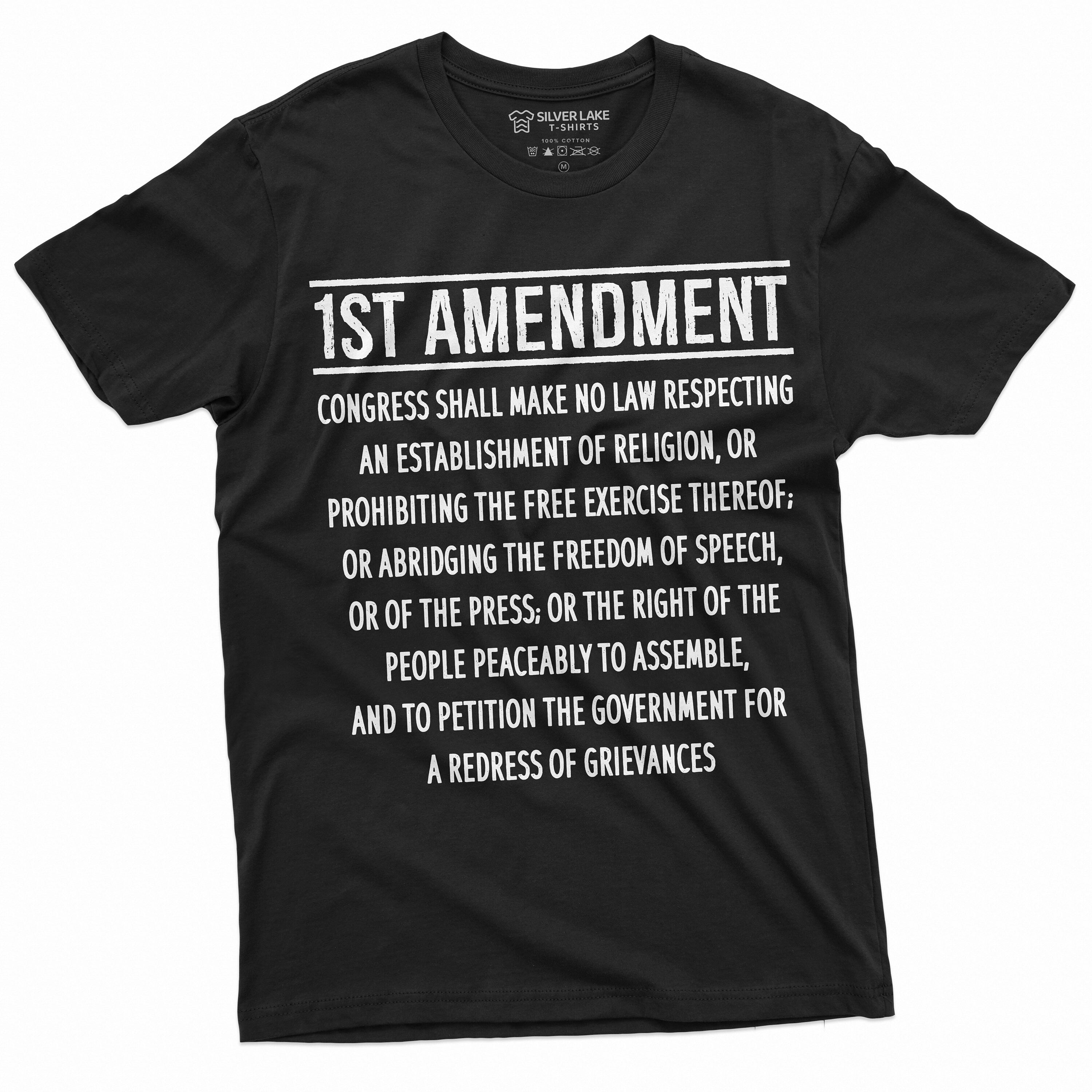 Patriotic Constitution 1st Amendment Freedom Speech Democracy Usa 4th July Tee
