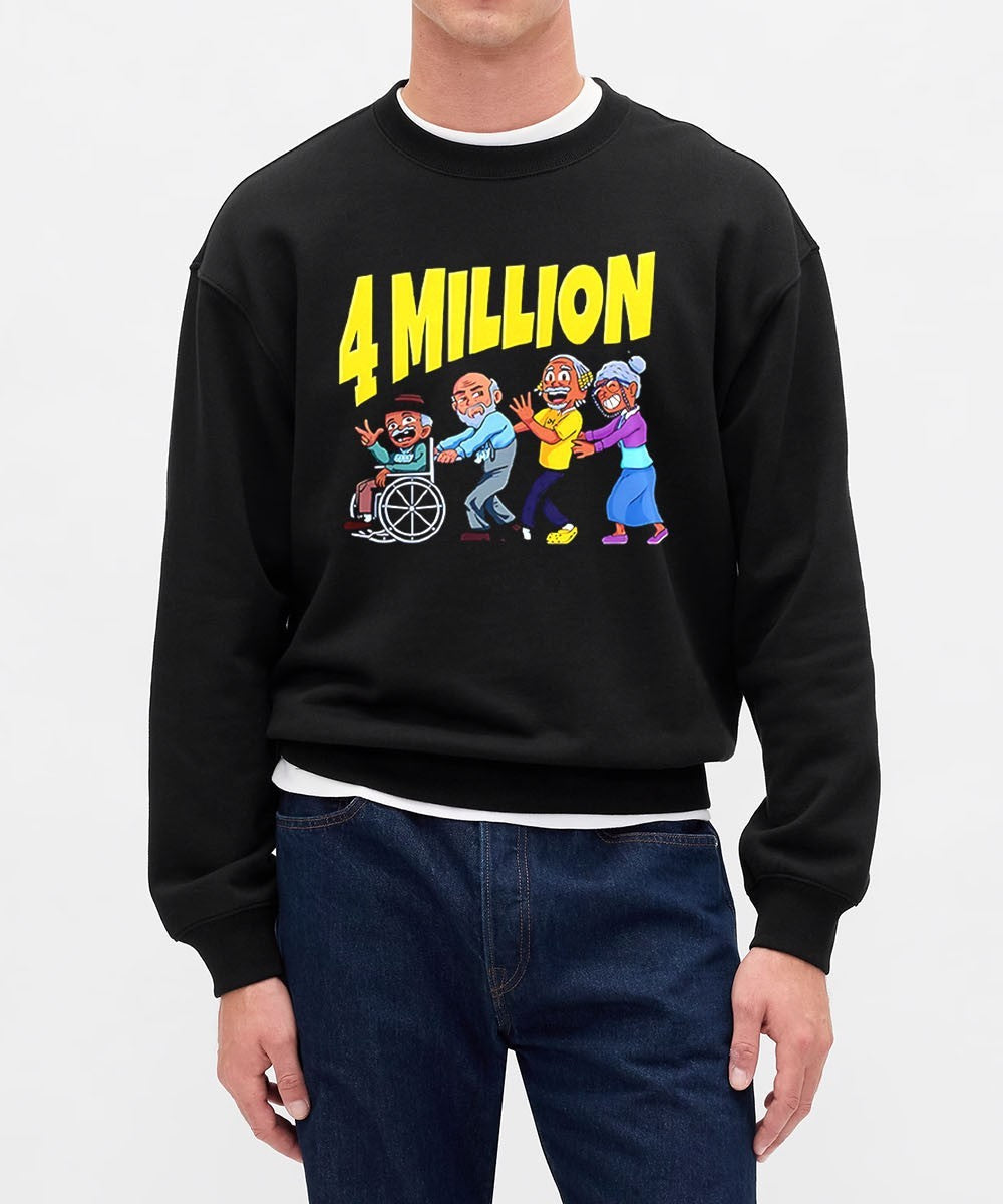 4 Million Subscribers shirt Unisex , , , Long Sleeve Tee