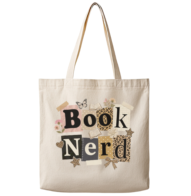 Book Nerd - Canvas Tote Bag Unisex , , , Long Sleeve Tee
