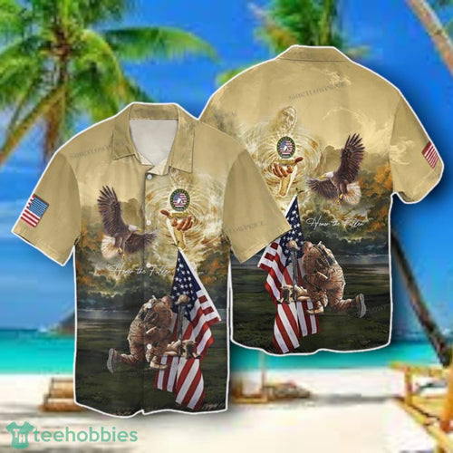 4th Of July Independence Day Memorial Day American Eagle Honor The Fallen Hawaiian Shirt Style Gift