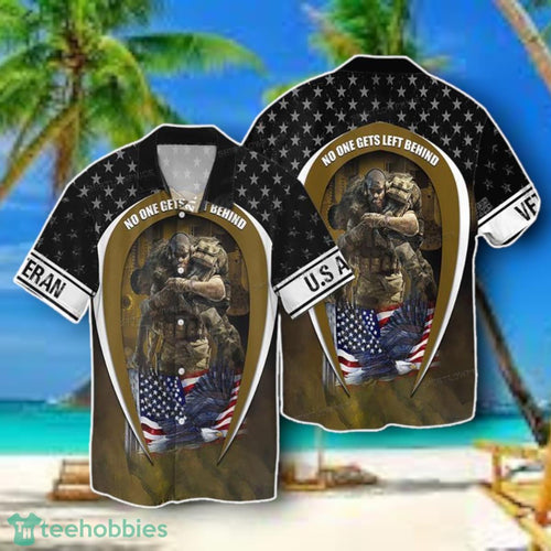4th Of July Independence Day Memorial Day American Veteran No One Gets Left Behind Hawaiian Shirt Style Gift