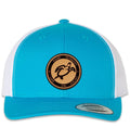 Turtle Deco 6 Panel Trucker Snap Back Turquoise White Hat Unisex , , , Long Sleeve Tee
