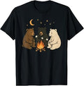 Cute Bear Campfire Camping Unisex , , , Long Sleeve Tee