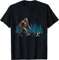 Boston Terrier and Bigfoot - Boston Bull Terrier Lover Unisex , , , Long Sleeve Tee