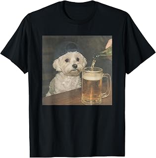 Maltese Drinking Beer Unisex , , , Long Sleeve Tee
