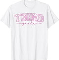 Back to School 3rd Third Grade Toile Pink Floral Teacher Unisex , , , Long Sleeve Tee