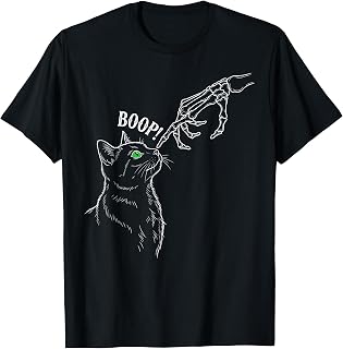 Skeleton Cat Boop Funny Spooky Halloween Unisex , , , Long Sleeve Tee