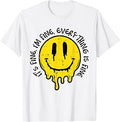 It's Fine I'm Fine Everything is Fine Funny Smile Face Unisex , , , Long Sleeve Tee