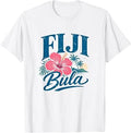 Fiji Bula Hibiscus Tropical Island Beach Palm Trees Holiday Unisex , , , Long Sleeve Tee