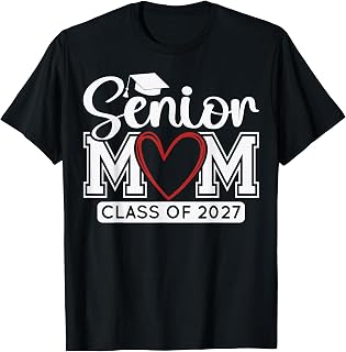 Senior Mom Class of 2027 Graduation Funny Graduate Unisex , , , Long Sleeve Tee